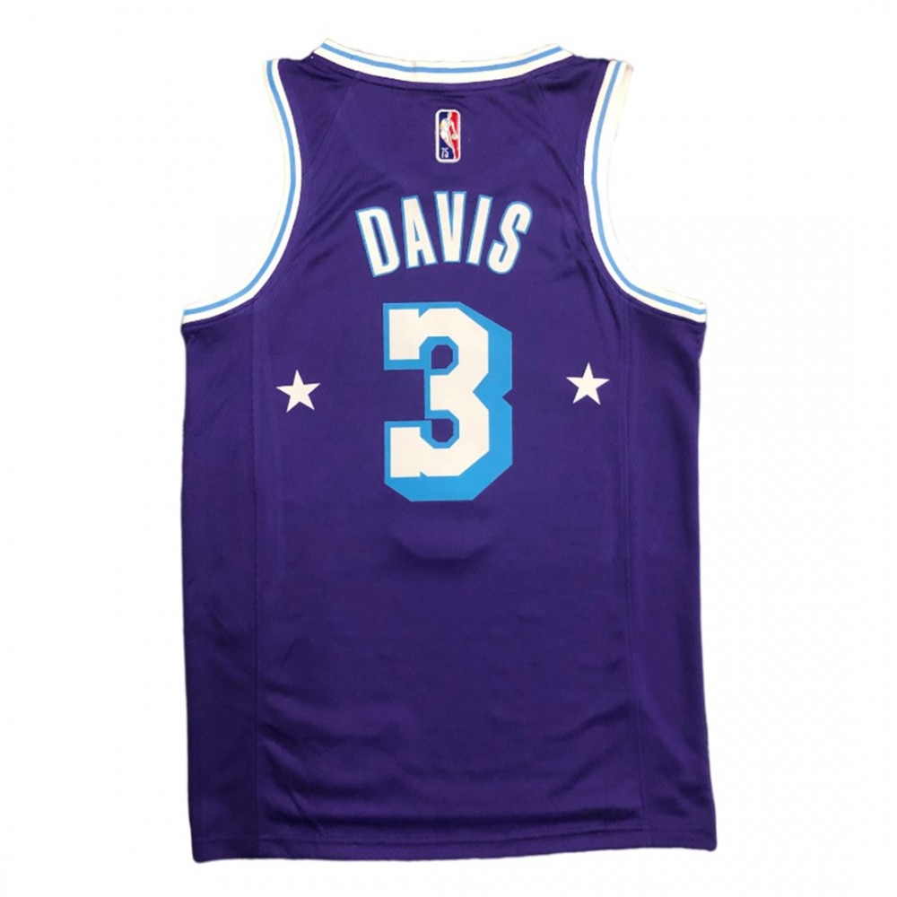 Men's LosAngeles Lakers Anthony Davis #3 Purple 2021/22 Swingman NBA Jersey - City Edition-Pro Kit Vault | Brand New 26/27 Sports Jerseys
